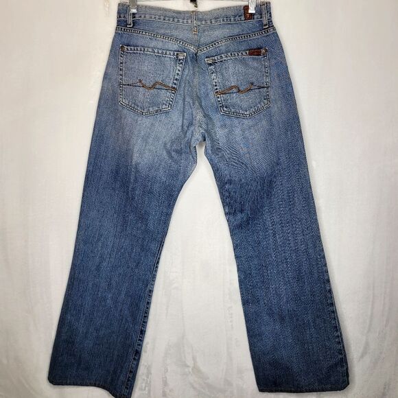 7 For All Mankind Blue Relaxed Jeans Size 32 - Picture 4 of 8